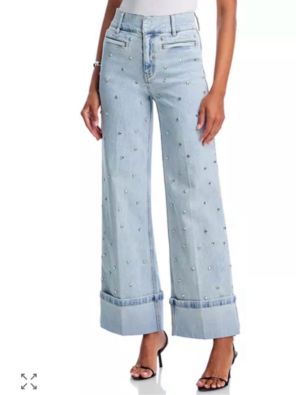 Generation Love Light Blue Embellished Wide-Leg Jeans